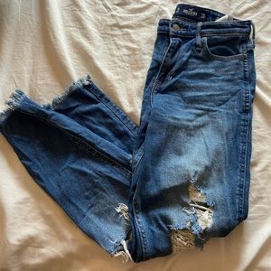 Hollister distressed mom jeans